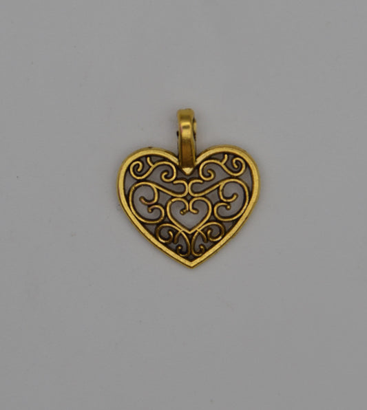 Gold Heart Charms